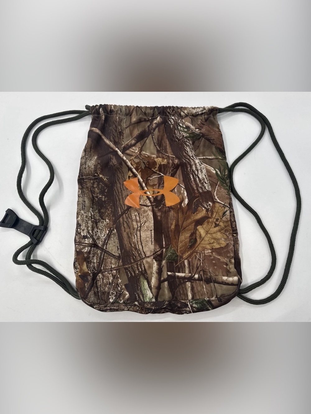 Under Armour Drawstring Realtree Camo Backpack Sack Bag Green Hunting 13x18